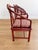 Vintage Chinese Horseshoe Back Arm Chairs With Palm Pattern Seat Cushions. Set of 4. For Sale - Image 4 of 8
