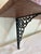 Mid 20th Century Vintage Wood Wall Shelf With Cast Iron Brackets For Sale - Image 5 of 10