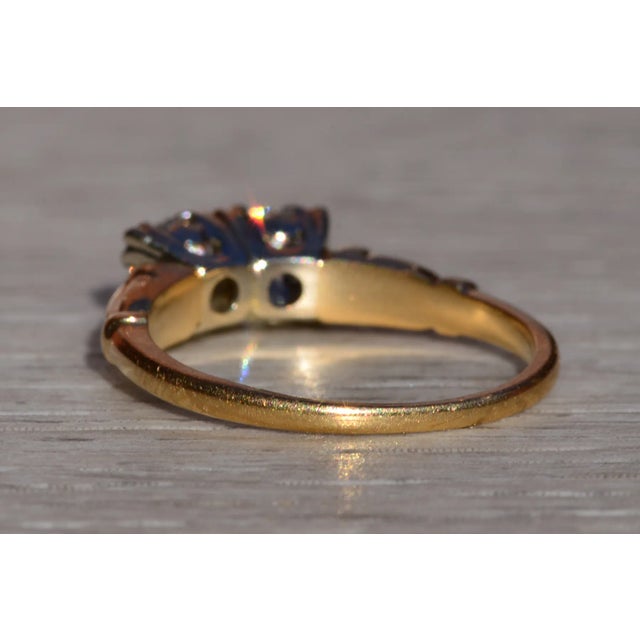 Early 20th Century The Lyndale: Ladies Antique Two Tone 14K Engagement Ring For Sale - Image 5 of 10