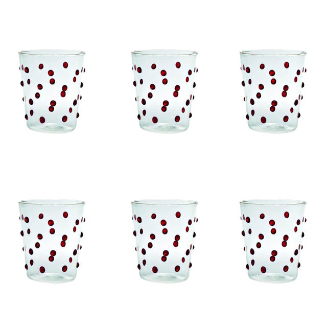 Contemporary Party Tumbler in Red - Set of 6 For Sale - Image 3 of 3
