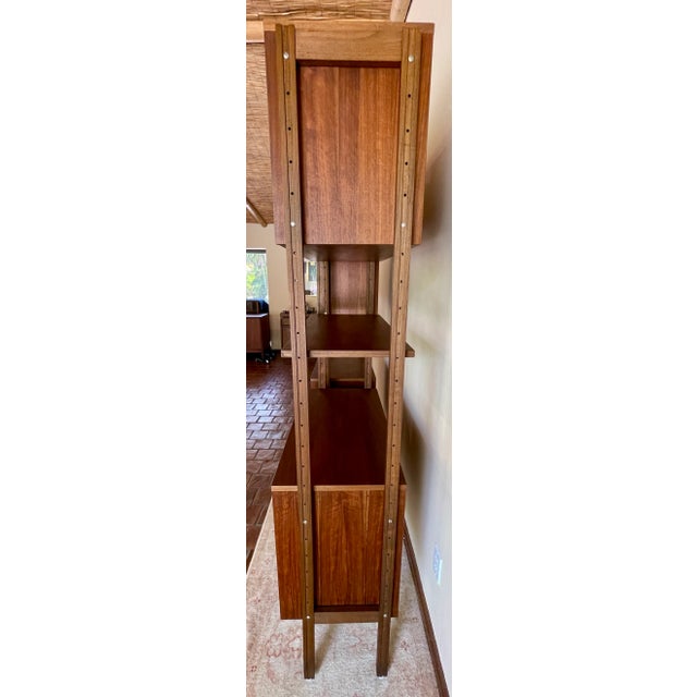 1970's Ello Mid Century Modern Walnut Cabinets - a Pair For Sale - Image 4 of 12
