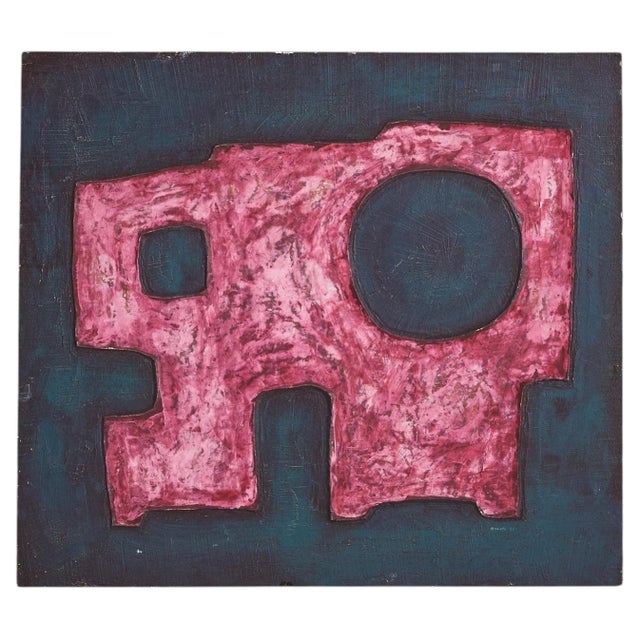 Alessandro Bonato, Abstract Acrylic on Wood Painting, 1971 For Sale