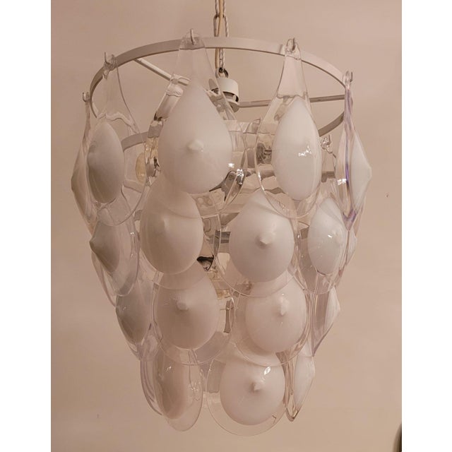 Opal Glass Pendant Lamp by Gino Vistosi, 1960s For Sale - Image 11 of 15