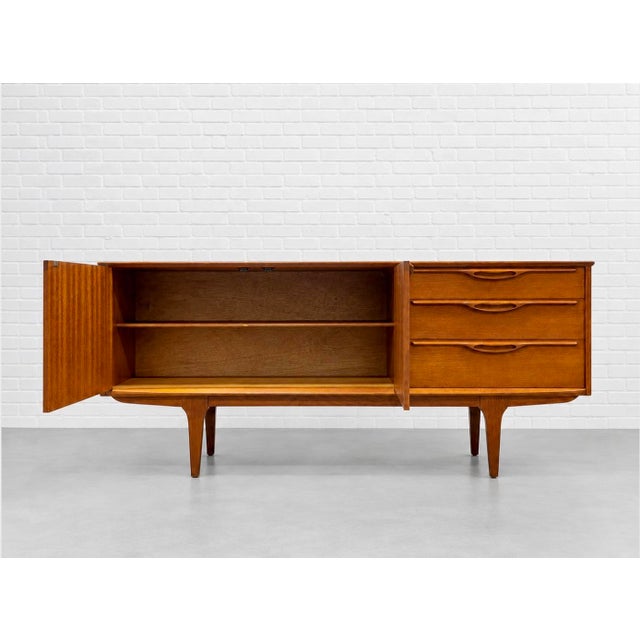 A. H. McIntosh & Co. Ltd. Mid Century Modern Teak Credenza | Danish Media Stand by McIntosh, Made in Scotland, C. 1960's For Sale - Image 4 of 16