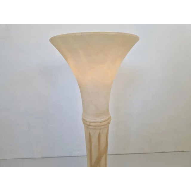 Alabaster Table Lamp, 1970s For Sale - Image 3 of 8