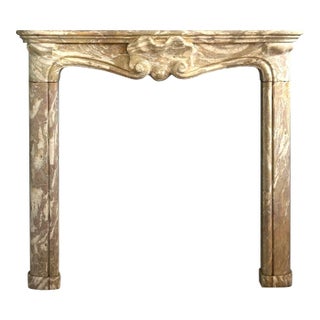 Louis XV Sarrancolin Framboise Marble Mantle For Sale