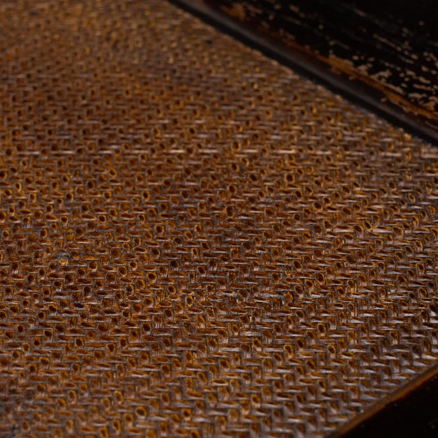 1920s 1920s Chinese Low Woven Top Table For Sale - Image 5 of 6