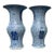 Antique Chinese Blue & White Porcelain Double Happiness Vases – Pair For Sale