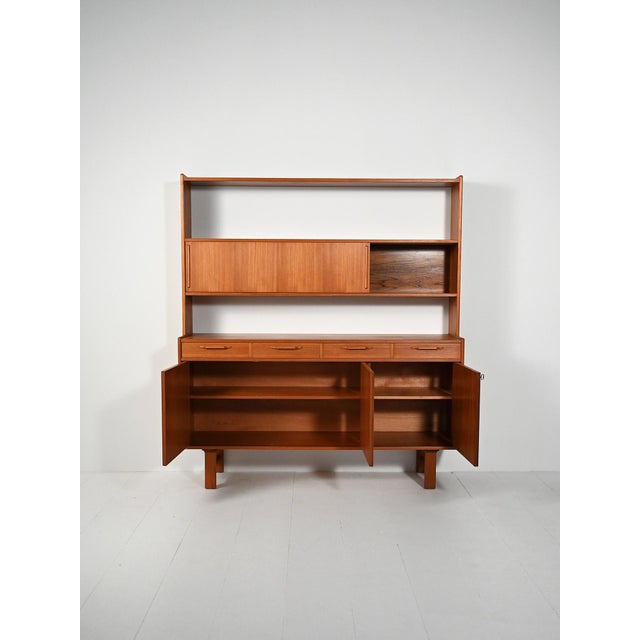 Sideboard with Teak Bookcase, 1960s For Sale - Image 4 of 11