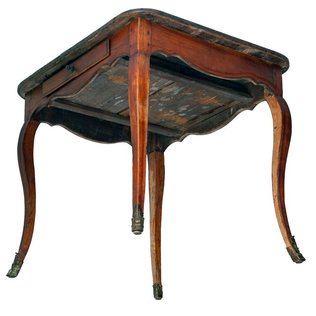 Wood Antique Wood Side Table W/ 2 Drawers For Sale - Image 7 of 11