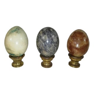 Volterra Alabaster Eggs, 1960s, Set of 3 For Sale