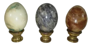 Volterra Alabaster Eggs, 1960s, Set of 3