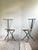 Industrial Folding Chairs in Dark Green Metal and Woven Cord from LaPalma, Italy, 1970s, Set of 2 For Sale - Image 3 of 12