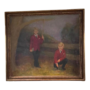 Original Impressionist Portrait Mississippi Delta, Framed