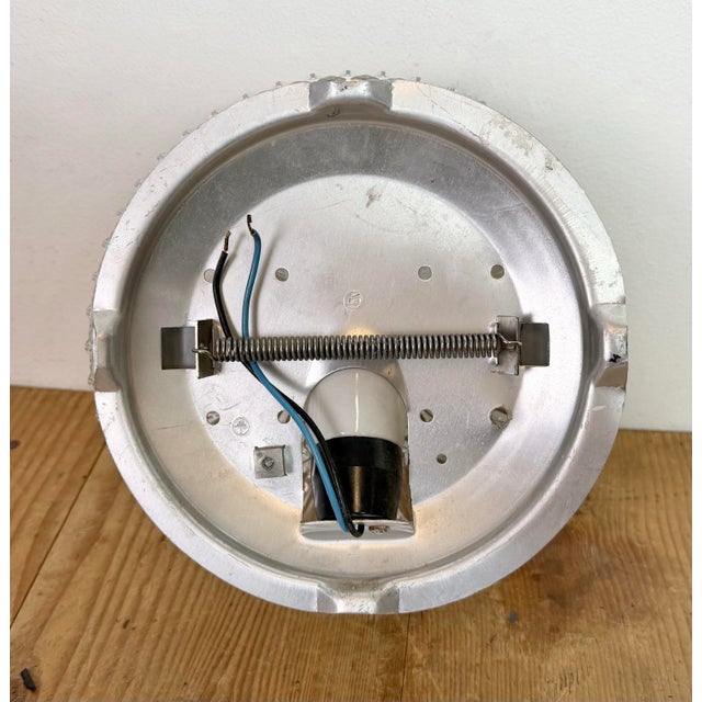 Metal Vintage Glass Wall Light, 1970s For Sale - Image 7 of 17