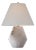 Thomas O'Brien by Visual Comfort Signature Anthenee 25" Table Lamp in Alabaster with Linen Shade For Sale