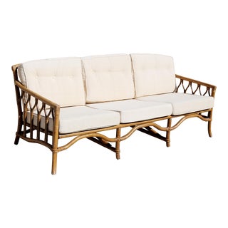 Vintage Ficks Reed Rattan Sofa For Sale