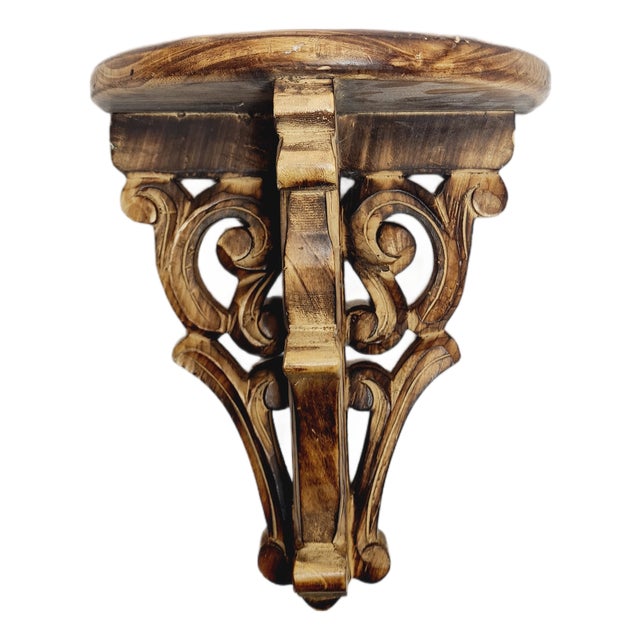 Art Nouveau German Wooden Shelf, 1950s For Sale