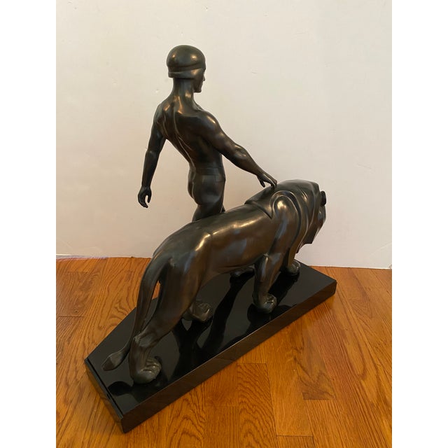 Metal 1920's Le Dresseur De Lion by Max Le Verrier For Sale - Image 7 of 9
