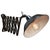 Extra large wall scissor light. black enamel, white interior adjustable length and swivelling arm Shade size: diam. 40 cm...