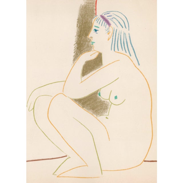 Modern Pablo Picasso, Le masque barbu et le nu, Nude, Lithograph, 1954 For Sale - Image 3 of 8
