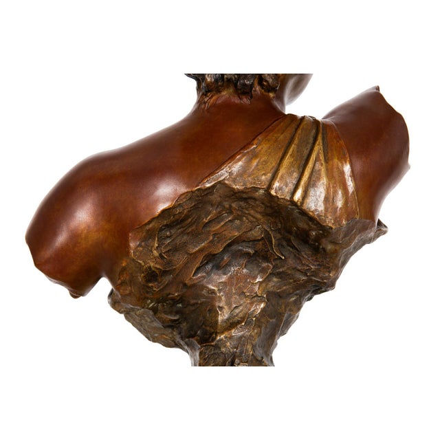 Emmanuel Villanis Bronze Sculpture Bust of Thais For Sale - Image 16 of 17