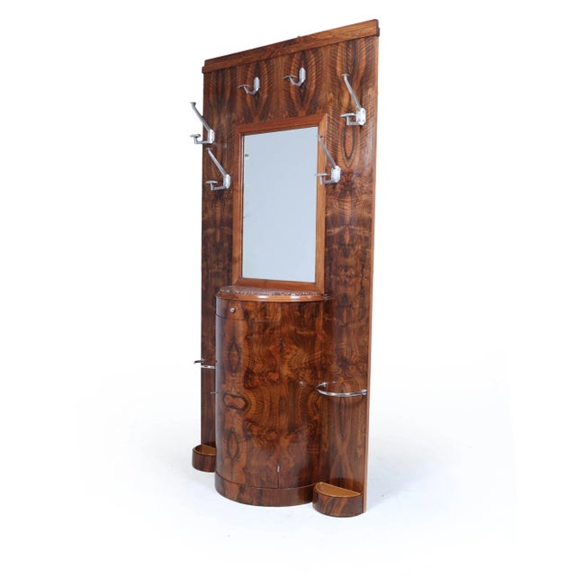 Art Deco Figured Walnut Hall Stand, 1930s For Sale - Image 16 of 16