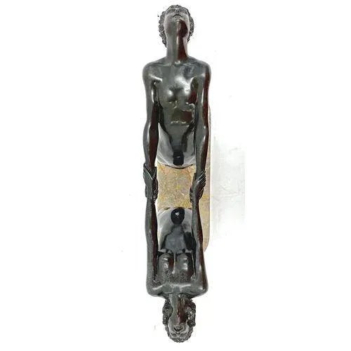 Art Deco Vintage Art Deco Style Bronze Couple Sculpture For Sale - Image 3 of 6