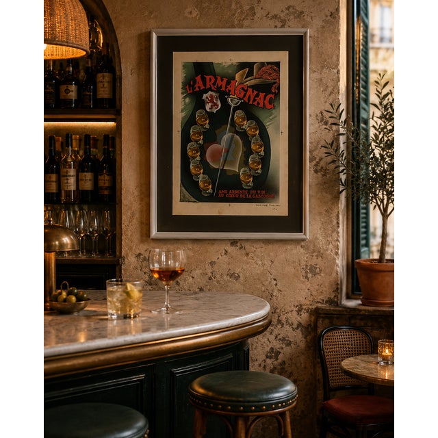Hervé Morvan, Armagnac Advertising Poster, 1950s, Paper For Sale - Image 9 of 9