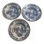 Antique Hope & Carter 3 Polychrome Chinoiserie "The Tea" Rimmed Soup Bowls For Sale