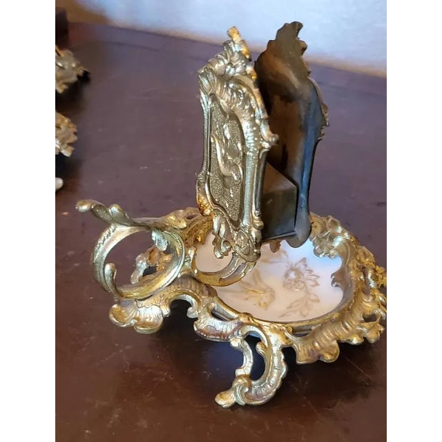 19th Century 19th Century Royal Louis XVI Ormolu Mounted Kpm Porcelain Desk Set - Set of 5 For Sale - Image 5 of 13