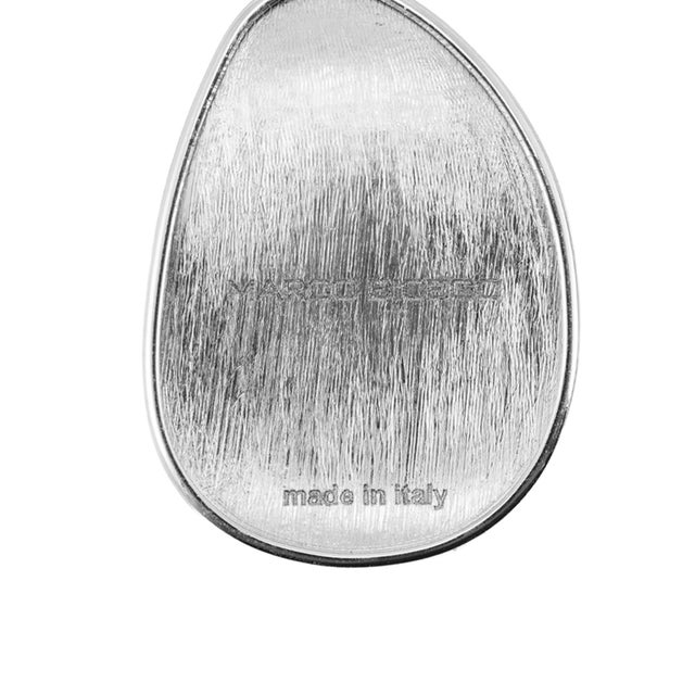 Early 21st Century Marco Bicego Lunaria 18k White Gold 0.05ctw Diamond Petal Drop Dangle Earrings, A Pair For Sale - Image 5 of 8