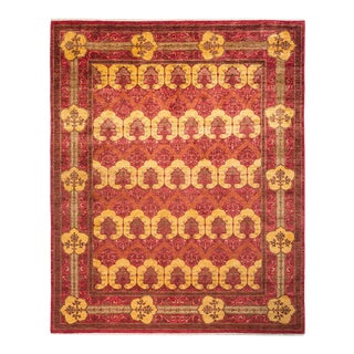 Arts & Crafts Collection Hand-Knotted Area Rug - Red 8' 0" x 9' 8" For Sale