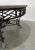 Antique French Forged Wrought Iron Bronze & Stone Patio Table For Sale In Dallas - Image 6 of 9