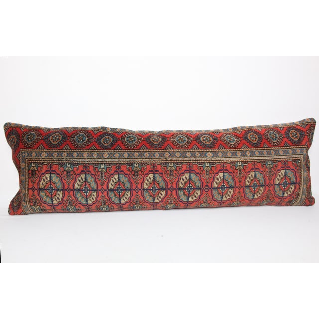 Red Vintage Turkoman Long Rug Pillow Cushion Cover -15'' X 46'' For Sale - Image 8 of 9