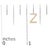 Early 21st Century 10K Yellow Gold 1/10 Cttw Diamond 'Z' Initial Stud Earring For Sale - Image 5 of 5