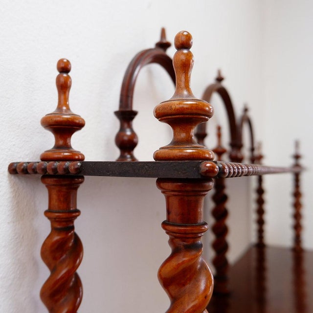 Spool-Style Bobbin Bookcase For Sale - Image 10 of 16