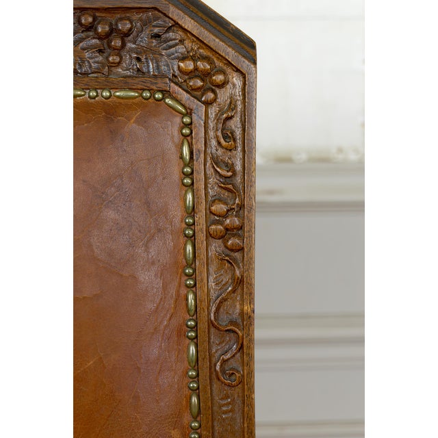 Wood Art Deco Side Chairs in Carved Walnut attributed to Gauthier-Poinsignon, 1920s, Set of 6 For Sale - Image 7 of 18