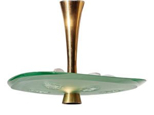 Vintage Pendant Light in Brass by Max Ingrand for Fontana Arte, 1950s