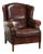 Sheepskin Wing Armchair with Warm Chestnut Color For Sale