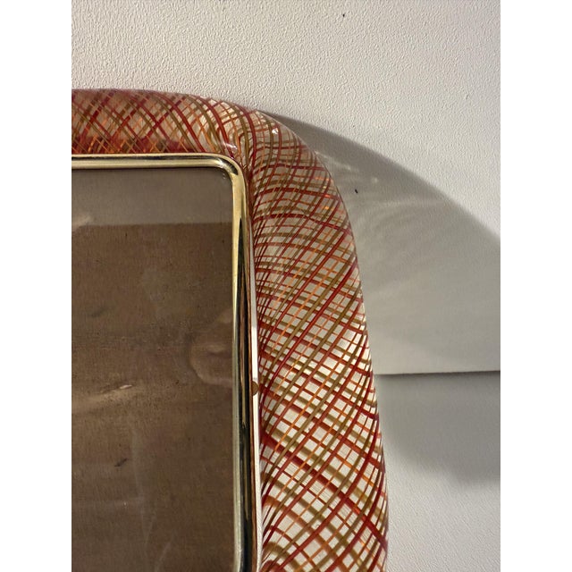 Photo Frame in Red Filigree Murano Glass, 2000s For Sale - Image 16 of 17