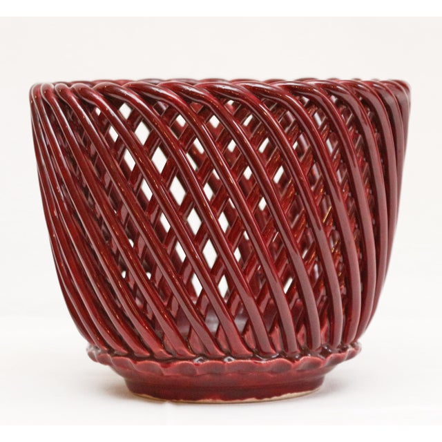 Red Vintage Planter from Mürztal Ceramics, 1920s For Sale - Image 8 of 8
