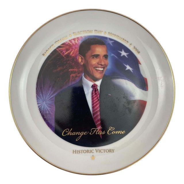 Barack Obama Historic Victory Collectible Plate Limited Edition 2008 For Sale