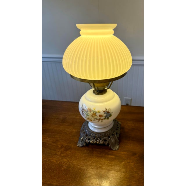 Vintage Victorian GWTW Hurricane Table Lamp For Sale - Image 4 of 12