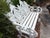 Metal Pair of White Antique Style Cast Iron Figural Seasons Garden Bench For Sale - Image 7 of 9