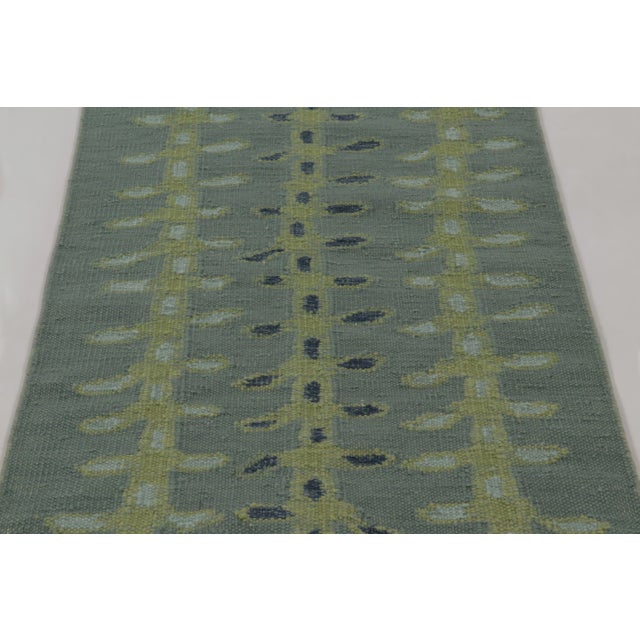 Rug & Kilim Rug & Kilim’s Scandinavian-Inspired Runner Rug, Blue With Minimalist Patterns For Sale - Image 4 of 8
