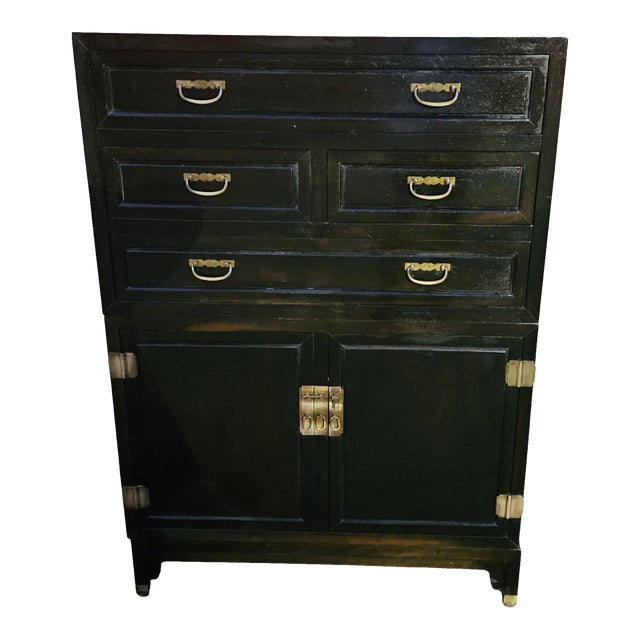 Michael Taylor "Far East Collection" for Baker Furniture Stackable/Interchangeable Chests on Stand For Sale