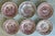 Set of 6 vintage red and white Spode Archive Collection plates, including: -Traditions Series: 'Caramanian' - First...