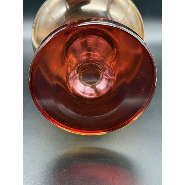 Amberina-Style Blown Glass Vase from the 1960s, 1950s For Sale - Image 9 of 10