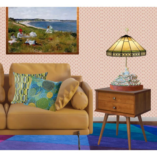 Vintage Porcelain Figurine Table Lamp: Mother and Child For Sale - Image 9 of 12